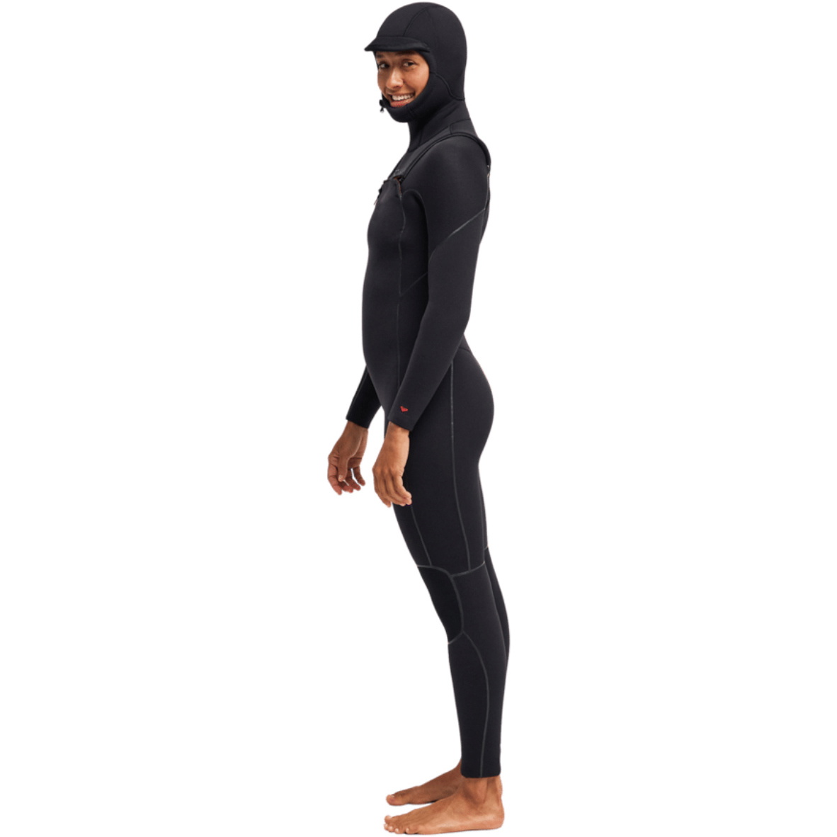 2026 Roxy Womens Elite Xtra 6/5mm Warm Chest Zip Hooded Wetsuit ERJW203015 - True Black